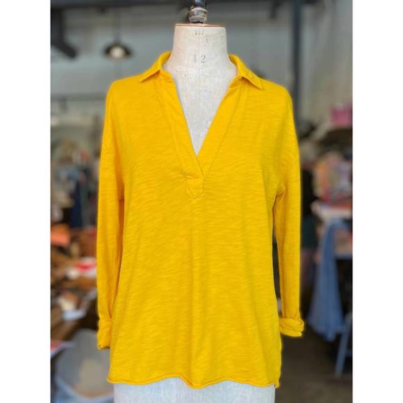 NEW ELLIOTT LAUREN polo tee in goldenrod - Picture 1 of 4